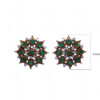 Simulated Diamond & Emerald Studded South Indian Style Earrings FE-1034