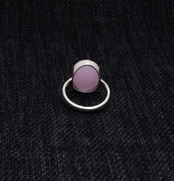 Rose Quartz Gemstone Studded 925 Sterling Solid Silver Ring SR-1034