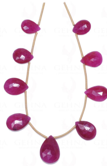 Ruby Gemstone Melon Shaped Bead NP-1035