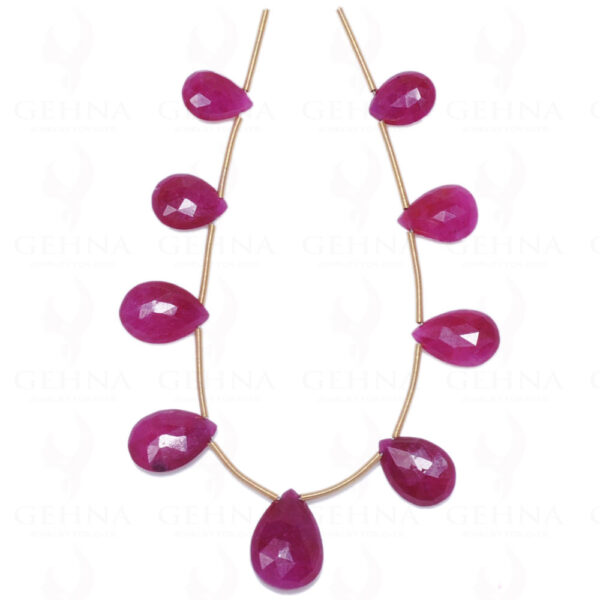 Ruby Gemstone Melon Shaped Bead NP-1035