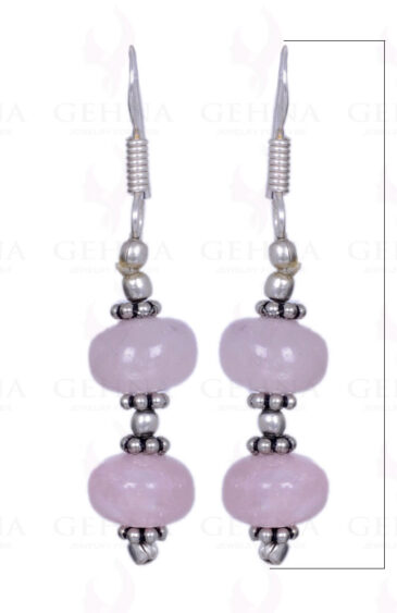 Pink Chalcedony Gemstone Earrings Made In .925 Solid Silver ES-1035