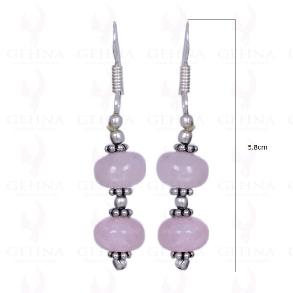 Pink Chalcedony Gemstone Earrings Made In .925 Solid Silver ES-1035