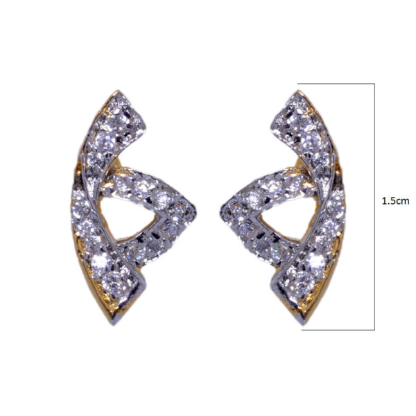 Cubic Zirconia Studded Trendy Pendant & Earring Set FP-1035
