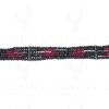 5 Rows Of Ruby & Black Onyx Gemstone Faceted Bead Bracelet BS-1036
