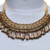 Indian Traditional Style Multi Tourmaline Gemstone Studded Necklace FN-1036