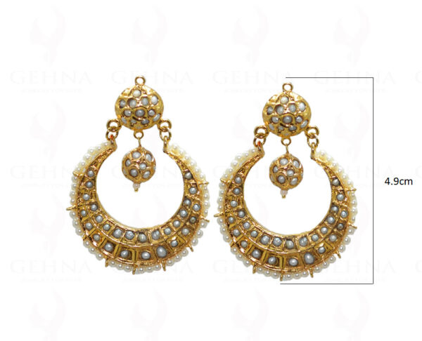 Pearl Studded Jadau Bead & Bali Style Earrings LE01-1036