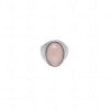 Rose Quartz Gemstone Studded 925 Sterling Solid Silver Ring SR-1037