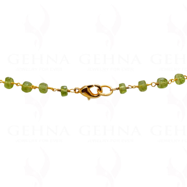 Peridot Gem Round Bead Chain In .925 Sterling Silver CS-1037