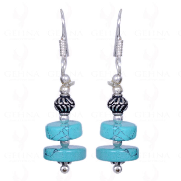 Turquoise Gemstone Earrings Made In .925 Sterling Silver ES-1038