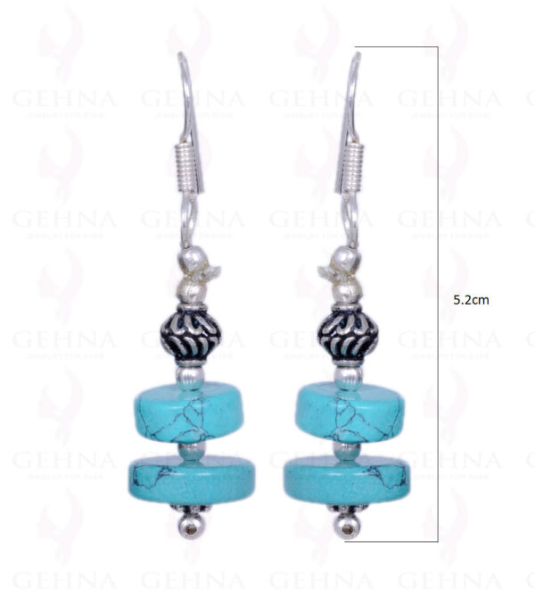 Turquoise Gemstone Earrings Made In .925 Sterling Silver ES-1038