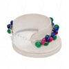 Ruby Emerald Blue Sapphire Gemstone Melon Shape Bracelet BS-1038