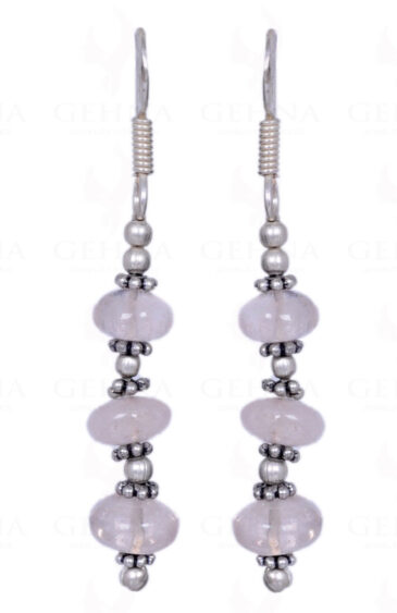 Pink Chalcedony Gemstone Earrings Made With .925 Sterling Silver ES-1039