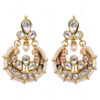 White Sapphire Studded With Meenakari Work Earrings FE-1039