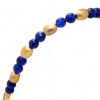 Blue Thewa Work Pendant & Earring Set Attached With Blue Onyx Bead Chain FN-1039