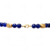 Blue Thewa Work Pendant & Earring Set Attached With Blue Onyx Bead Chain FN-1039