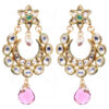 Tourmaline & Multicolor Studded With Meenakari Work Earrings FE-1040
