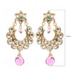 Tourmaline & Multicolor Studded With Meenakari Work Earrings FE-1040