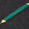 4 Rows Of Emerald Gemstone Faceted Bead Bracelet BS-1040