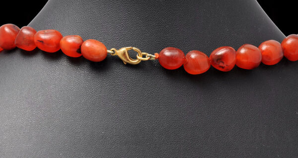 Carnelian Gemstone Tumble Shaped Bead Necklace NS-1040