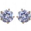 White Zircon Studded Round Shape Earrings FE-1041