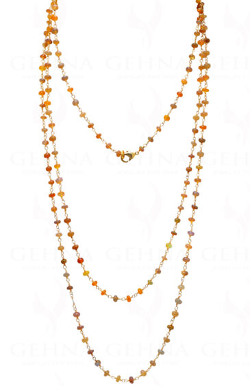 56″ Natural Opal Bead Chain In .925 Sterling Silver CS-1042