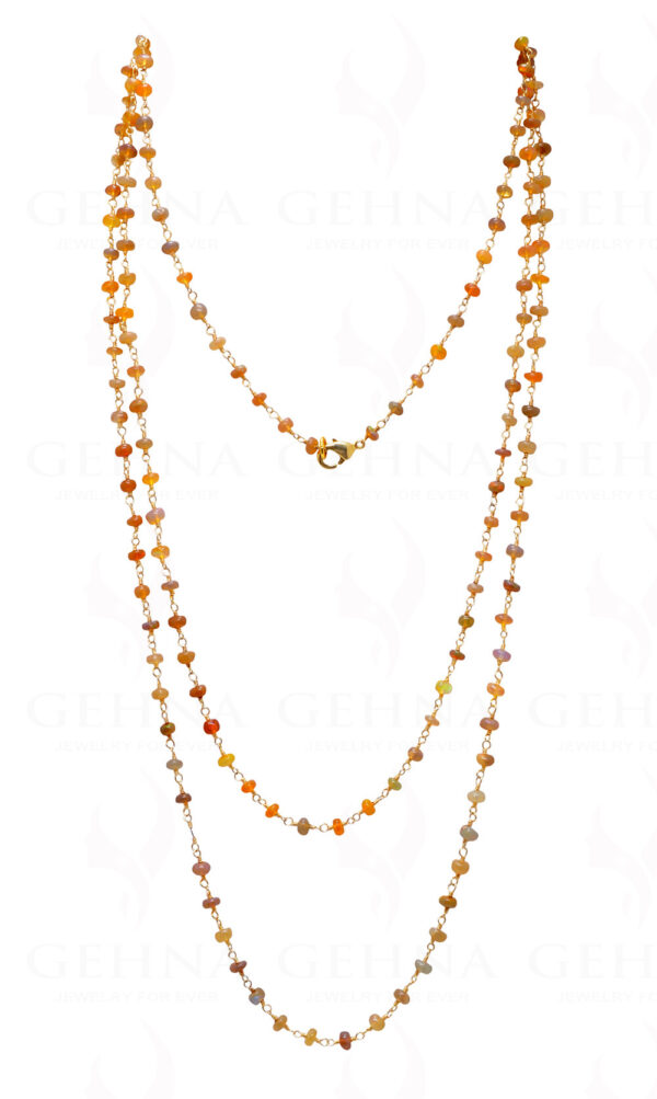 56" Natural Opal Bead Chain In .925 Sterling Silver CS-1042