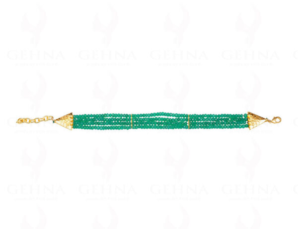 4 Of Rows Of Green Onyx Gemstone Bead Bracelet BS-1042