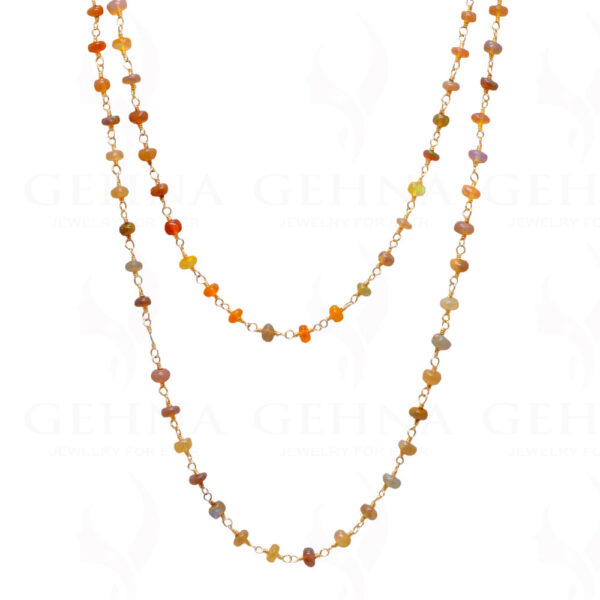 56" Natural Opal Bead Chain In .925 Sterling Silver CS-1042