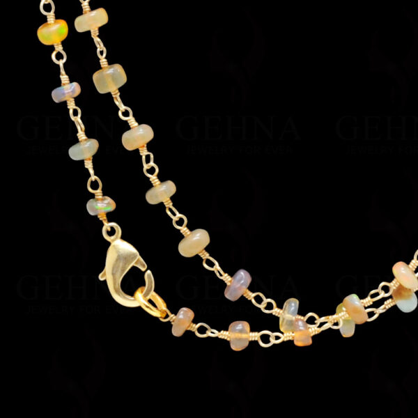 56" Natural Opal Bead Chain In .925 Sterling Silver CS-1042