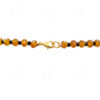 Topaz Studded Pendant & Earring Set With Multicolor Stone Bead Chain FN-1042
