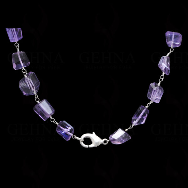 26" Amethyst Gemstone Tumble Chain In .925 Sterling Silver CS-1043