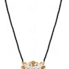 Simulated Diamond Tanmaniya With Black Spinel Bead FN-1044