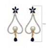 Pearl, Simulated Diamond & Sapphire Studded Festive Earrings FE-1044