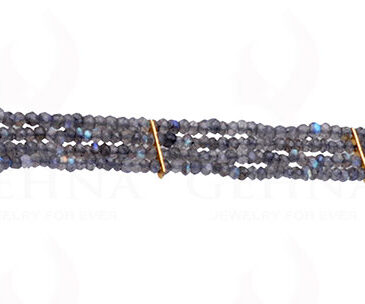 4 Rows Of Labradorite Gemstone Faceted Bead Bracelet BS-1045