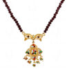 Multi Color Stone Studded Pendant With Garnet Beads FN-1045