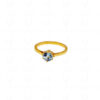 Blue Topaz Gemstone Studded 925 Sterling Silver Ring SR-1046