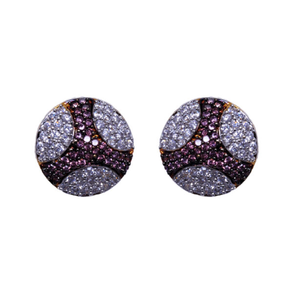 Tourmaline & Cubic Zirconia Studded Trendy Pendant & Earring Set FP-1047