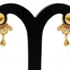 Ruby & Pearl Pendant With 5 Rows Tassel Necklace & Earrings Set FN-1047