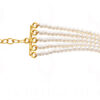 Ruby & Pearl Pendant With 5 Rows Tassel Necklace & Earrings Set FN-1047