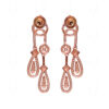 Rose Gold Plated Equisite Simulated Diamond Studded Necklace Set FN-1048