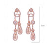 Rose Gold Plated Equisite Simulated Diamond Studded Necklace Set FN-1048