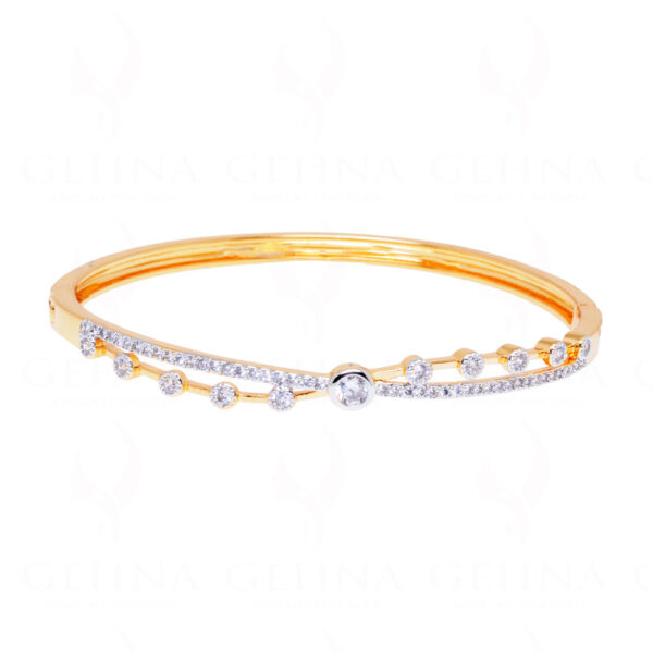 Combo Offer - Round Shape Cubic Zirconia Studded bracelet & Ring FB-1049