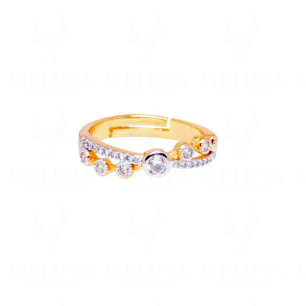 Combo Offer - Round Shape Cubic Zirconia Studded bracelet & Ring FB-1049