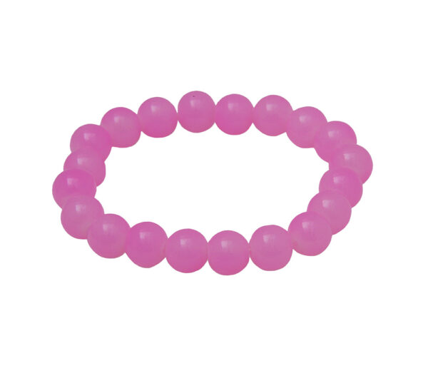 Rose Quartz Gemstone Beaded Flexible Bracelet BS-1050