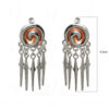 Zircon Studded Spiral Shape Silver Plated Earrings FE-1050