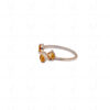 Citrine Gemstone Studded 925 Sterling Silver Ring SR-1050