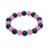 Green Onyx & Rose Quartz Gemstone Beaded Flexible Bracelet BS-1051