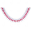 Top Quality Ruby & Simulated Diamond Studded Beautiful Necklace Set FN-1051