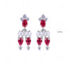 Top Quality Ruby & Simulated Diamond Studded Beautiful Necklace Set FN-1051