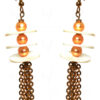 Pearl Gold Plated Chain Tassel Elegant Pair Of Earrings FE-1052